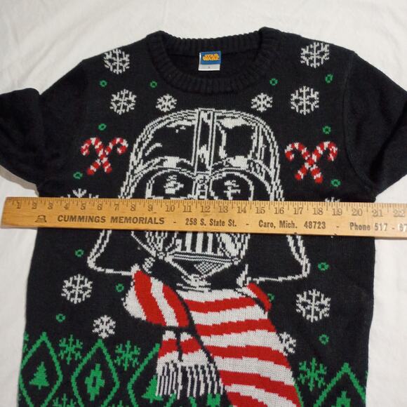 Ugly Christmas Sweater Men's Small DARTH VADER Star Wars Black (Women's Med) - Picture 5 of 10